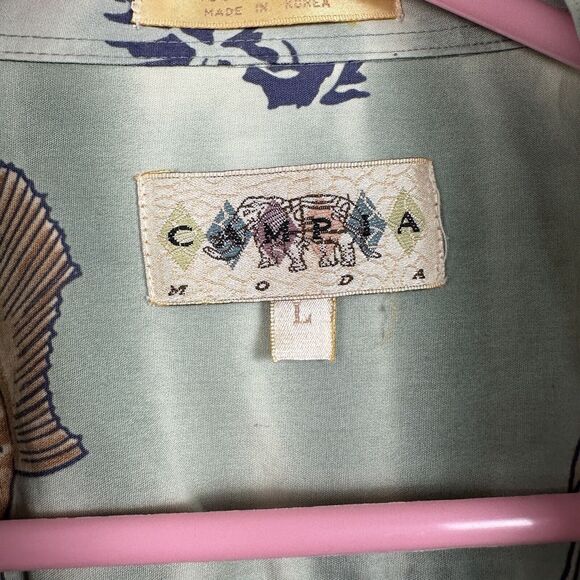 Campia Regular Fit Short Sleeve Hawaiian Shirt Men’s Size L Tropical Button Up - Picture 3 of 4